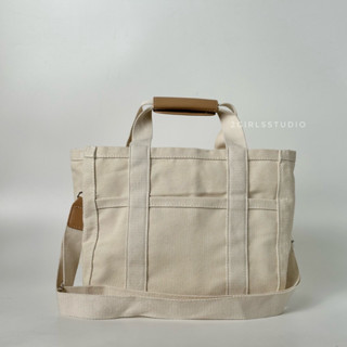 multi-pocket bag กระเป๋าถือผ้าแคนวาสหลายช่อง พกพาใส่ของสะดวก พร้อมส่ง