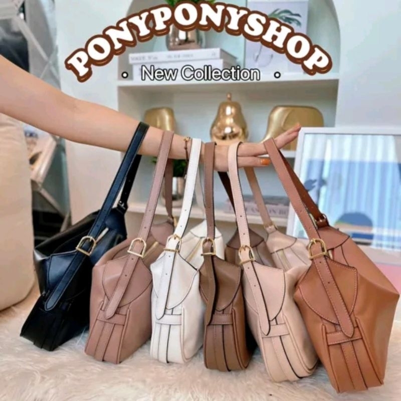 กระเป๋า ร้านponyponyshop888 โพนี่โพนี่ หนังลูกวัวแท้ ทรงใหม่ รุ่นใหม่