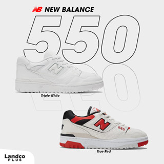 New Balance Collection รองเท้าผ้าใบ รองเท้าลำลอง UX 550 True Red BB550VTB / Triple White BB550WWW (4290)