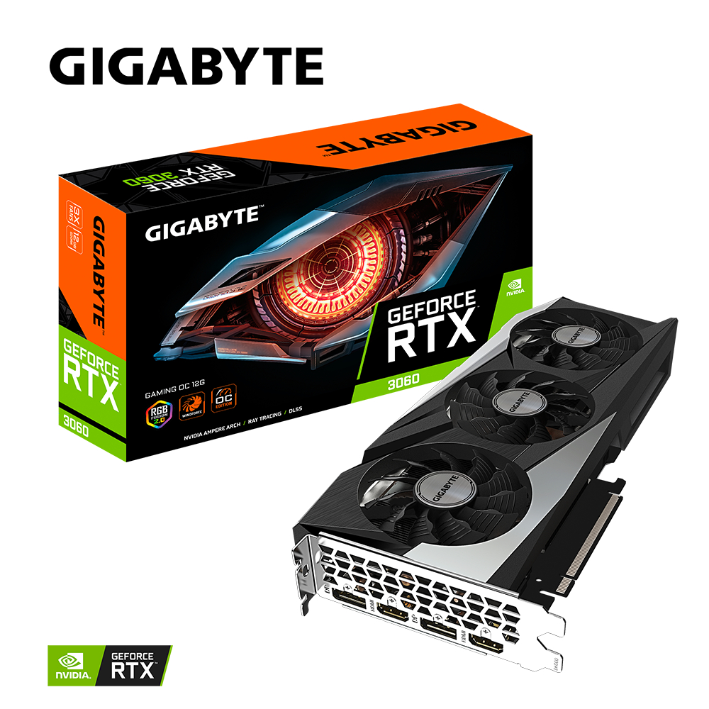 ✨ของใหม่ประกัน 3 ปี (การ์ดจอ) GIGABYTE GEFORCE RTX 3060 GAMING OC 12G - 12GB GDDR6 (REV. 2.0)