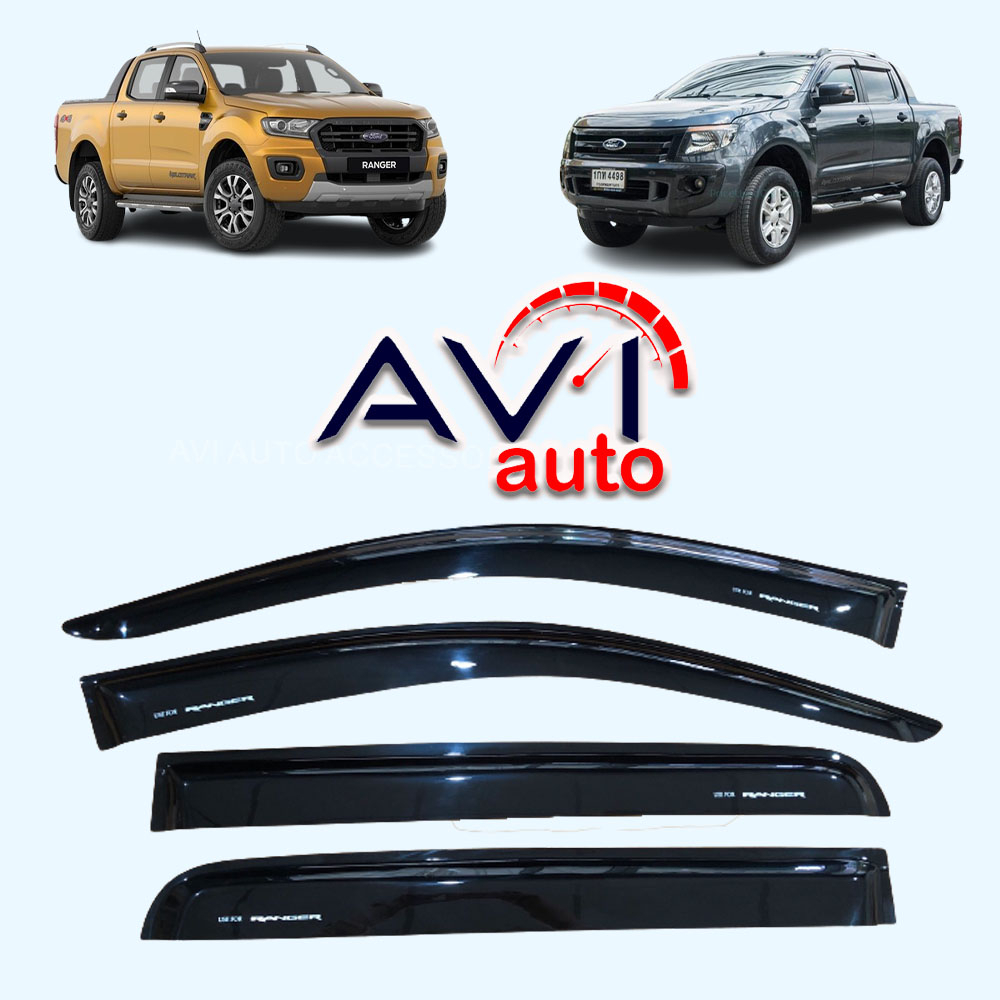กันสาดรถยนต์ Ford Ranger 2012-2021 ดำเข้ม งานไทย