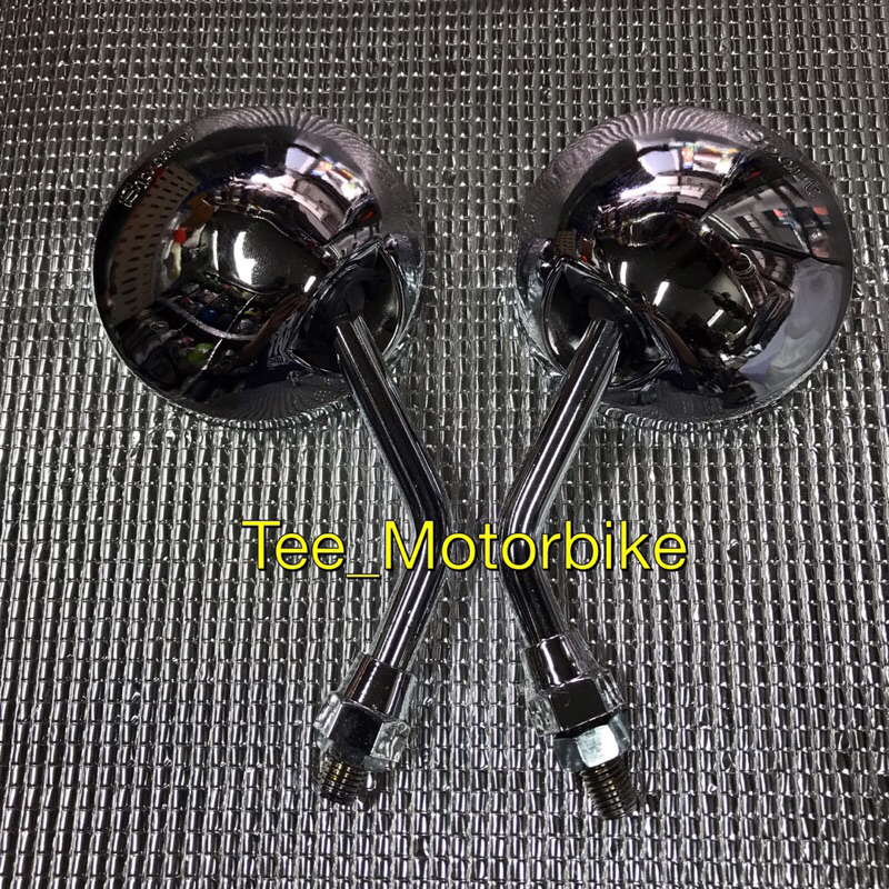 กระจกย่อกลมชุบขาสั้น ( Honda/ Yamaha/ Suzuki)