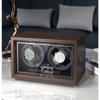 กล่องหมุนนาฬิกา ทรงตั้ง ปรับได้2โหมด  watch winder กล่องหมุนนาฬิกา กล่องใส่นาฬิกา ตู้นาฬิกามีไฟLED