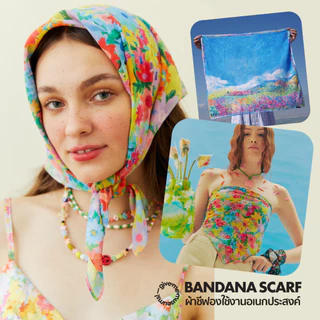 ผ้าอเนกประสงค์ พันคอ โพกหัว เกาะอก bandana scarf givememuseums มีลายให้เลือก เข้ากับทะเล ซัมเมอร์