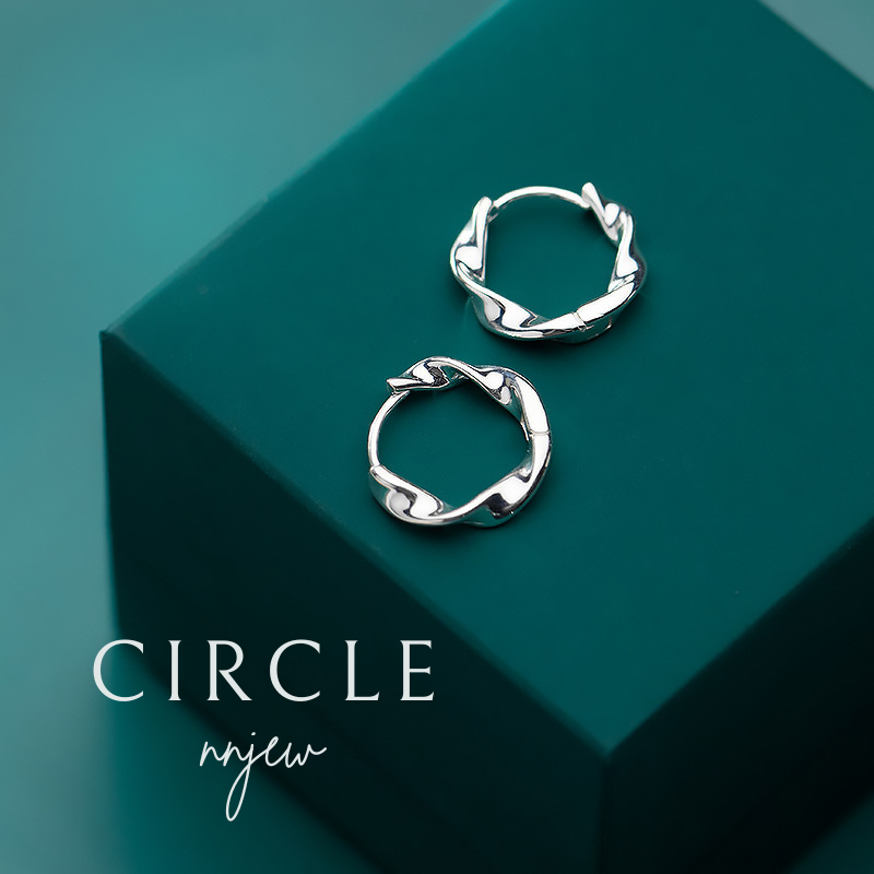 nnjew ต่างหู รุ่น วงกลม Circle ต่างหูห่วง ผู้หญิง