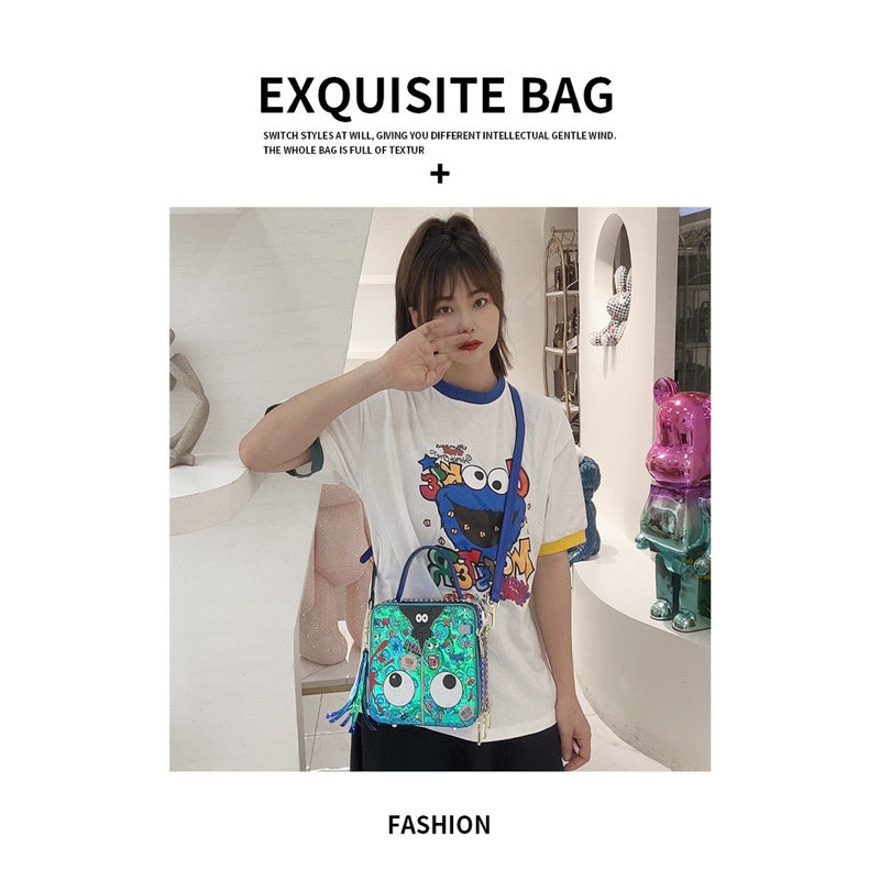 กระเป๋าทรงกล่องวาวEYE THE MEแท้ 2362 - รูปที่ 6