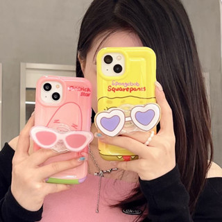 💕พร้อมส่ง💕iPhone 14 13 12 11 Pro Max เคส for เคสไอโฟน11 น่ารัก สปองบ็อบ บางเบาพกพาง่าย พร้อมขาตั้ง กันกระแทก Case