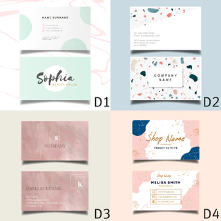นามบัตร 2 หน้า พิมพ์ด้วยเครื่องพิมพ์ดิจิตอลคุณภาพสูง หมึกกันน้ำ กระดาษหนา เริ่มต้น 100 ใบ