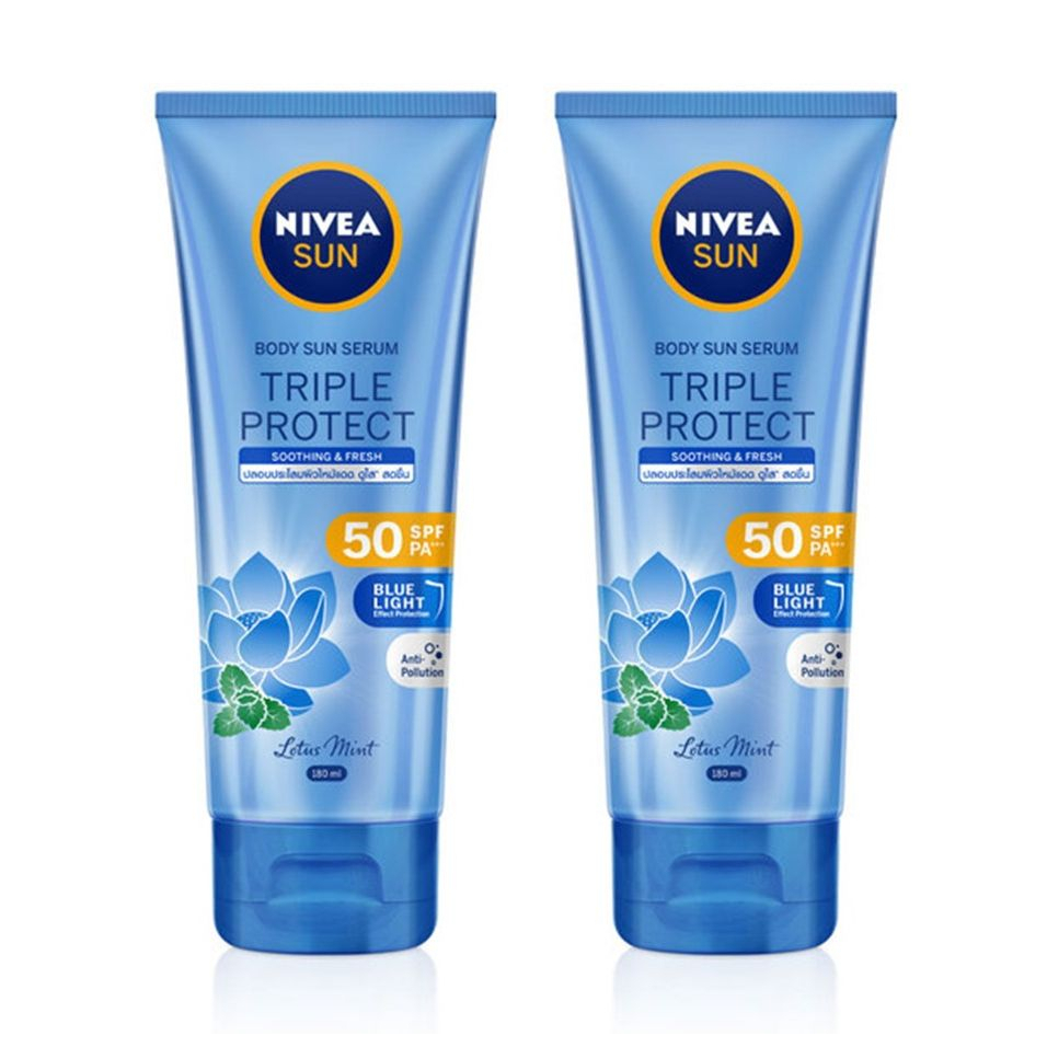 NIVEA Sun Body Serum Super Triple Protect Shooting & Fresh SPF50+ PA+++ 180ml. (แพคคู่)