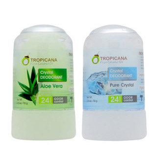 โรลออนสารส้มระงับกลิ่นกาย คริสตัลดีโอโดแรนท์ 70 กรัม.TROPICANA CRYSTAL DEODORANT 70 g