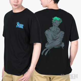 DOSH:OVERSIZED SHORT SLEEVE T-SHIRT JOKER-DBMT5283-BL