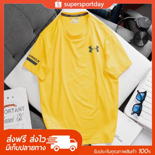 เสื้อกีฬา เสื้อลำลองคอกลมผ้ากีฬามันๆ [สินค้าถ่ายจากงานจริง]