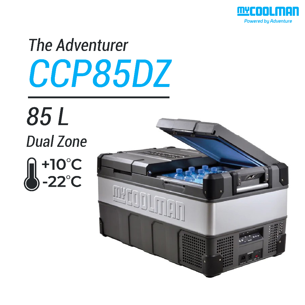 myCOOLMAN CCP85DZ The Adventurer, 85 L - Dual Zone เย็นแช่แข็งพกพา ขนาดความจุ 85 ลิตร (35.5/49.5 ลิต