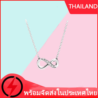 (การจัดส่งไทย) ของแทั 100% แพนโดร่า สร้อยคอ pandora Necklace jewelry Silver Flash Eternal Symbol  women silver 925