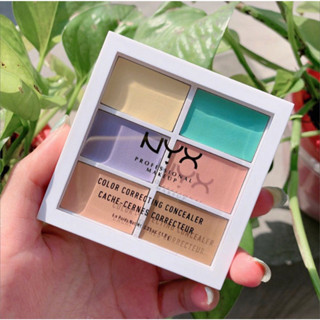 NYX อนซีลเลอร์ ปกปิดรอยแตกต่างกัน 6 สี Color Correcting Concealer Palette ให้ความชุ่มชื้น ไม่ติดผิว❧