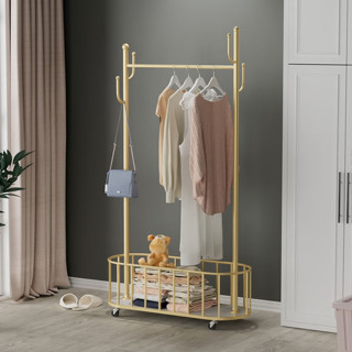 ราวเเขวนเสื้อผ้า ราวมินิมอล ราวตากผ้าเหล็ก ราวแขวนเสื้อ coat rack  ประหยัดพื้นที่ เคลื่อนที่ได้ง่าย jaidiishop