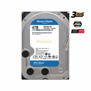 👍🔥⚡💥ราคาแรงส์ 9.9🔥⚡💥4 TB 3.5" HDD (ฮาร์ดดิสก์ 3.5 นิ้ว) WD BLUE - 5400RPM 256 MB SATA3 (WD40EZAZ) SATA3 - ประกัน 3 ปี