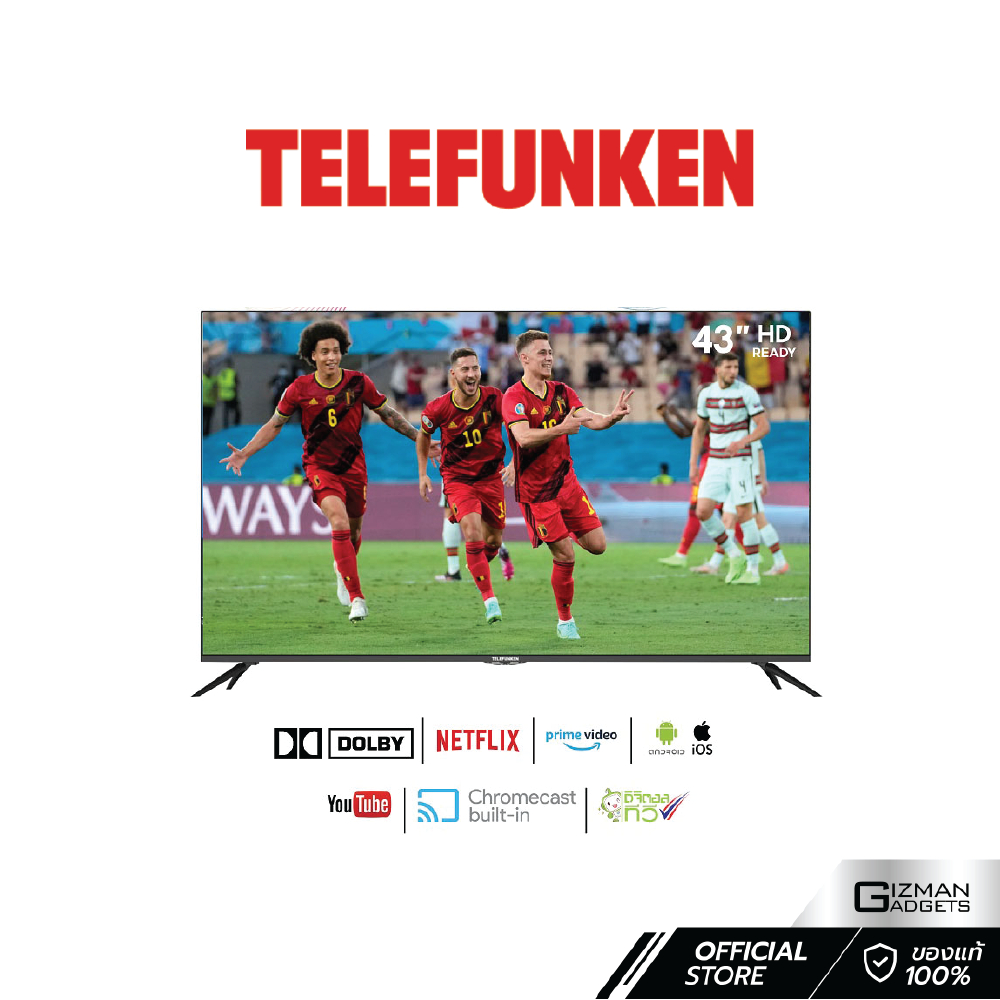 ทีวี TELEFUNKEN 43นิ้ว รุ่น JU43DS700S WEB OS UHD 4K Smart TV Netflix, Google Play. Youtube แบรนด์เยอรมัน รับประกันศูนย์ 1 ปี