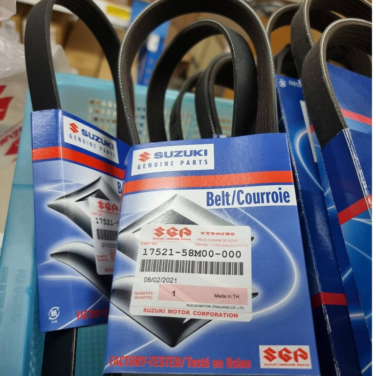 สายพานหน้าเครื่อง Suzuki Swift 2012-2017 Celerio 17521-58M00-000 ซูซูกิ สวิฟ เซเรริโอ้ อะไหล่แท้