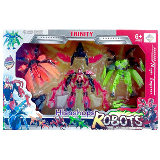 ROBOTS 3 in 1 DEFORMATION หุ่นยนต์แปลงร่าง ในชุดมีหุ่นยนต์ 3 ตัว สามารถประกอบรวมร่างเป็นหุ่นยนต์ทรานฟอเมอร์ได้