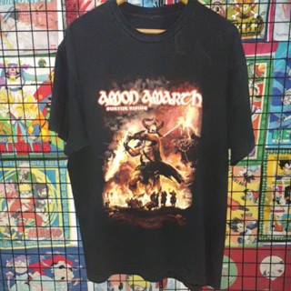 เสื้อยืดมือสอง Usa เสื้อวง Amon Amarth สกรีนใหม่ Size XL.อก24/ยาว30.5