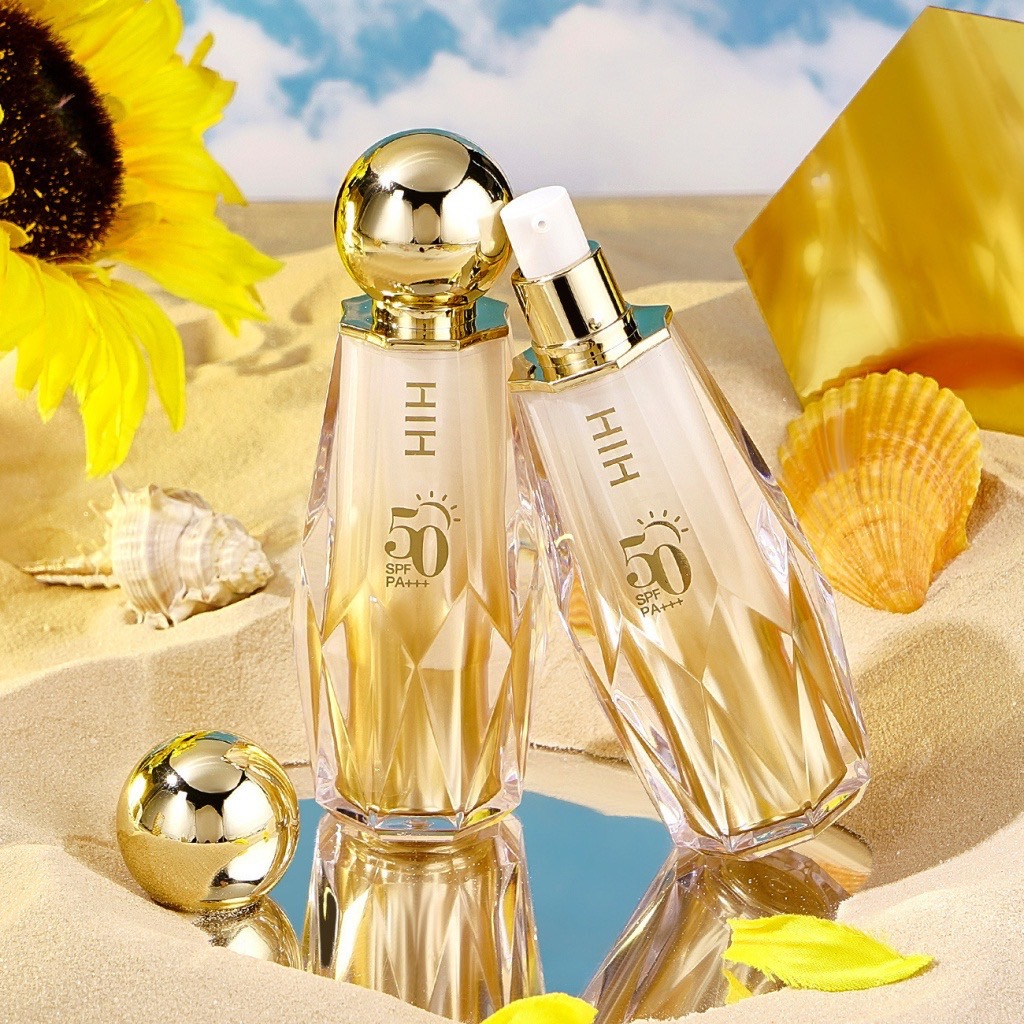 N322 HIH ครีมกันแดดทองหน้าเงา กันแดดหน้าฉ่ำ SPF50+ ให้ความชุ่มชื้น บำรุงหน้า ขาวกระจ่างใส