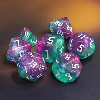 Mystic Meridian Dice Set of 7 | ลูกเต๋า Dice For DnD D&amp;D MTG RPG TRPG เกมกระดาน บอร์ดเกม Game ไพ่ทาโรต์ Magic เมจิก