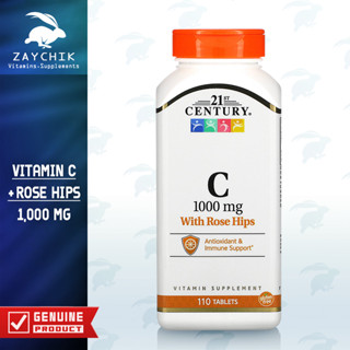 [พร้อมส่ง] 21st Century, Vitamin C 1000 mg  With Rose Hips วิตามินซี 1000 มิลลิกรัม พร้อม โรสฮิปส์