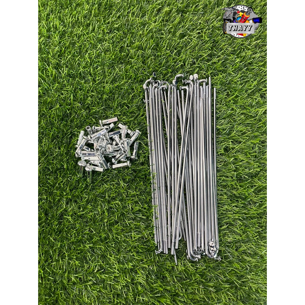 ซี่ลวด SR ชุบโครเมี่ยม เบอร์ 9 (มีหลายเบอร์) ซี่ลวดมอเตอร์ไซค์ อะไหล่เดิม ของเดิม พร้อมจัดส่ง