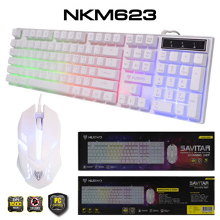 คีย์บอร์ดมีไฟ เมาส์มีไฟ NUBWO Savitar NKM-623 Keyboard Mouse Combo ประกันศูนย์ 1 ปี