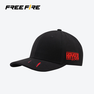 Free Fire  ลาย ฮายาโตะ หมวกแก็ป  เบสบอล ปัก  สีดำ หมวกผู้หญิง หมวกผู้ชาย
