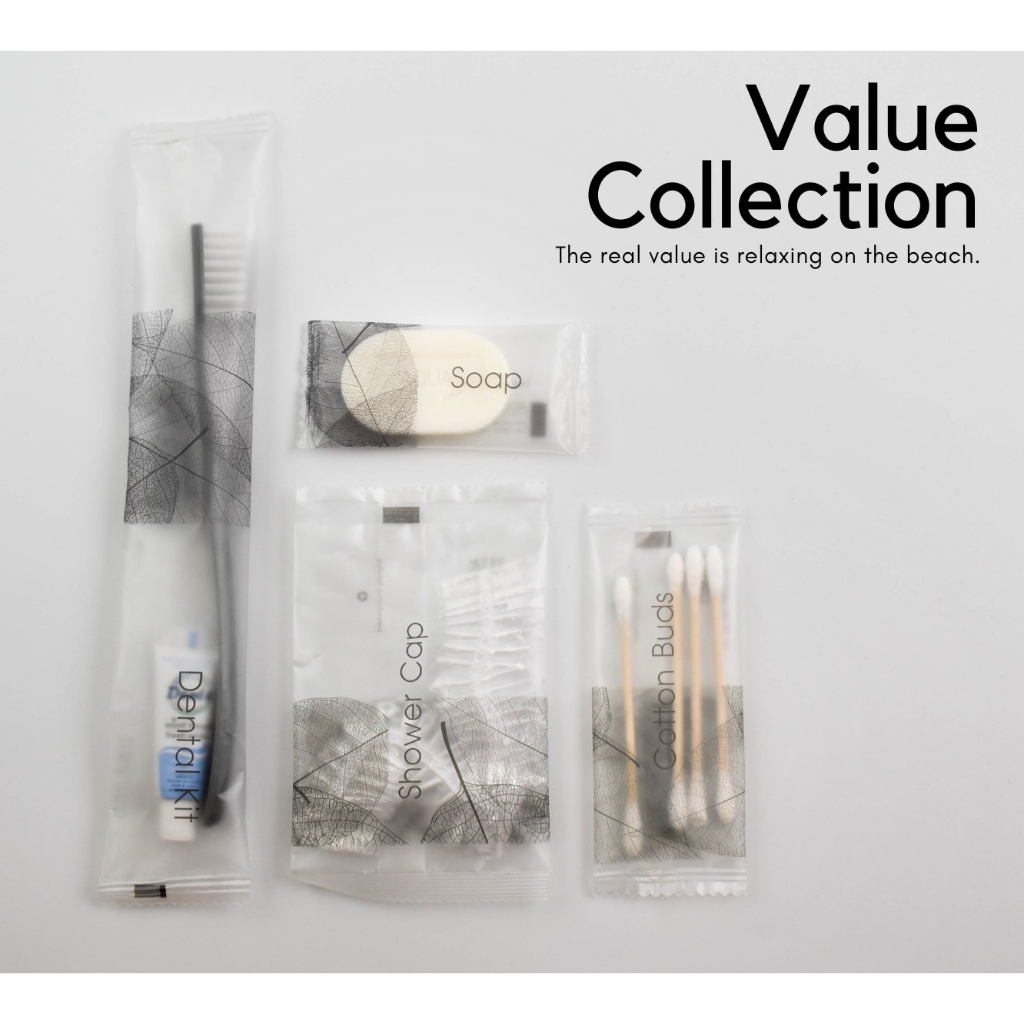 รุ่น Value ซองพลาสติก งานซอง ของใช้ในโรงแรม Amenities Kit ของใช้ในห้องน้ำ hotel supplies อเมนิตี้