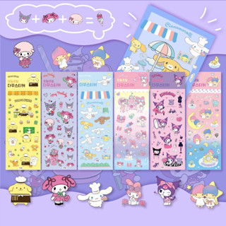 Sanrio สติกเกอร์ PVC ลายการ์ตูนคุโรมิ  3D สําหรับตกแต่งสมุดโน้ต แก้วน้ำ DIY ชุด5