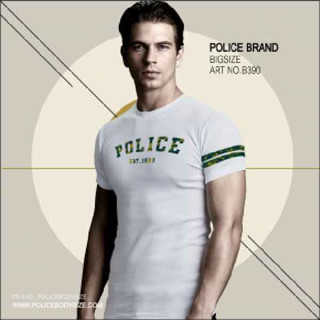 Police เสื้อยืด ทรง slim fit ใส่ได้ทั้งผู้หญิง/ชาย (F584,B390,X121)