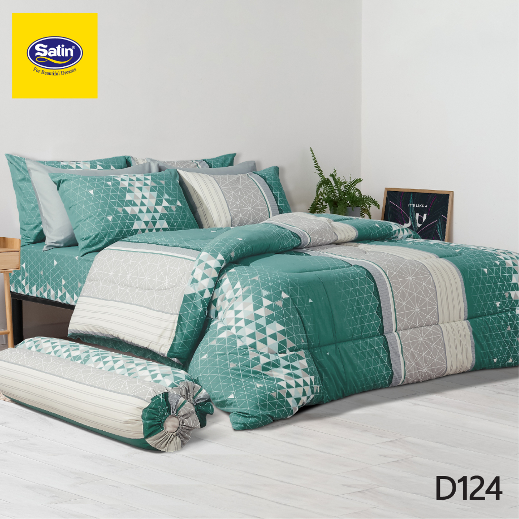 [New arrival] SATIN CLASSIC 3.5 ฟุต 3 ชิ้น + ผ้านวม 60"x90" NATURAL BEAUTY NIGT