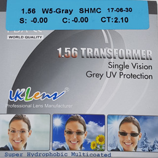 เลนส์เปลี่ยนสี Auto Lens UK TRANSFORMER II 1.56 Grey