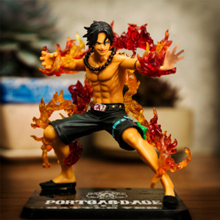 🔥13 ซม. One Piece รูปการ์ตูนอะนิเมะรุ่น Fire Fist Ace รูป PVC รูปของเล่นสำหรับเด็กวันเกิดคริสต์มาสของขวัญเด็ก