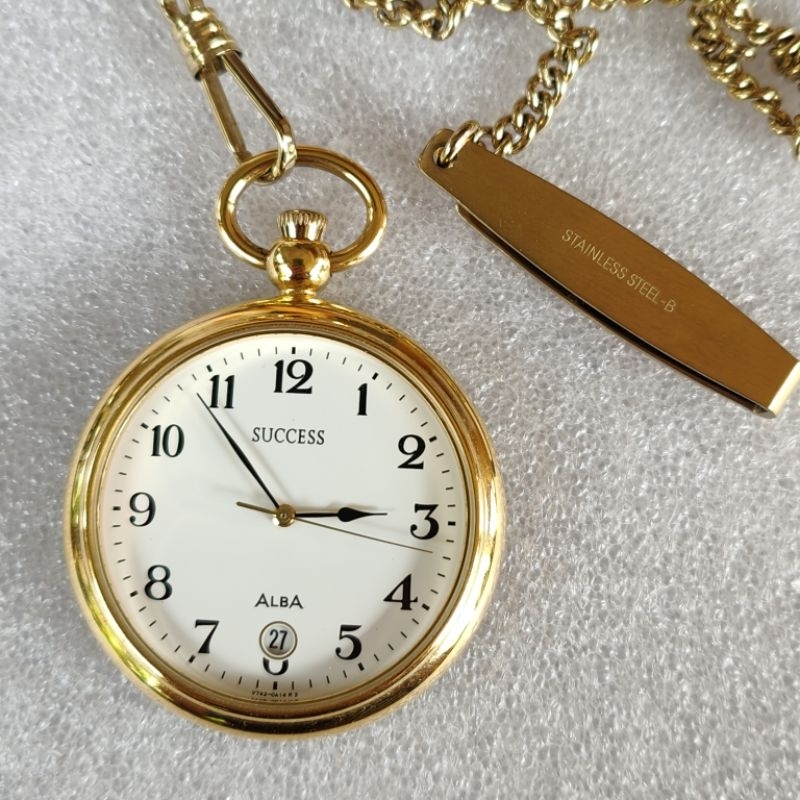 นาฬิกาพก นาฬิกา Vintage Alba ระบบถ่าน มือสองสภาพสวย