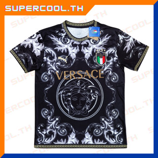 Italy 2023 Pre-match เสื้อซ้อมอิตาลี Black