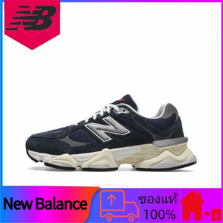 ของแท้ 100% New Balance NB 9060 all-match shock-absorbing low-top sports casual shoes unisex น้ำเงิน