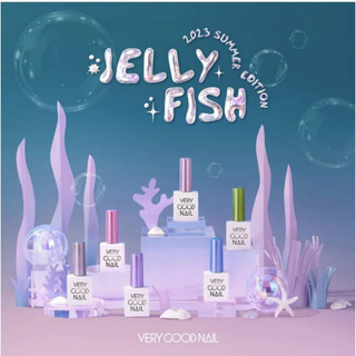 🆕️เซตสีเจลเกาหลี Jelly Fish collection glitter6สีพร้อมชาร์ตเปล่า เวรี่กู๊ดเนลVeryGoodNail🇰🇷ของแท้นำเข้าจาก🇰🇷พร้อมส่ง