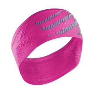 Compressport headband สีชมพู