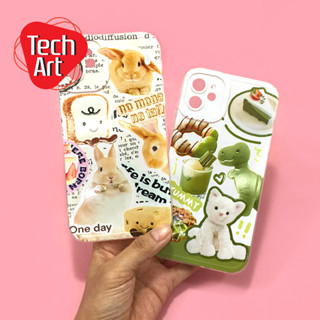 7+ 11/Samsung A02 A04s A10 A23 A50 A71เคสมือถือนิ่ม TPU ขอบใสกันเลนส์กล้องนูนลายการ์ตูนน่ารัก