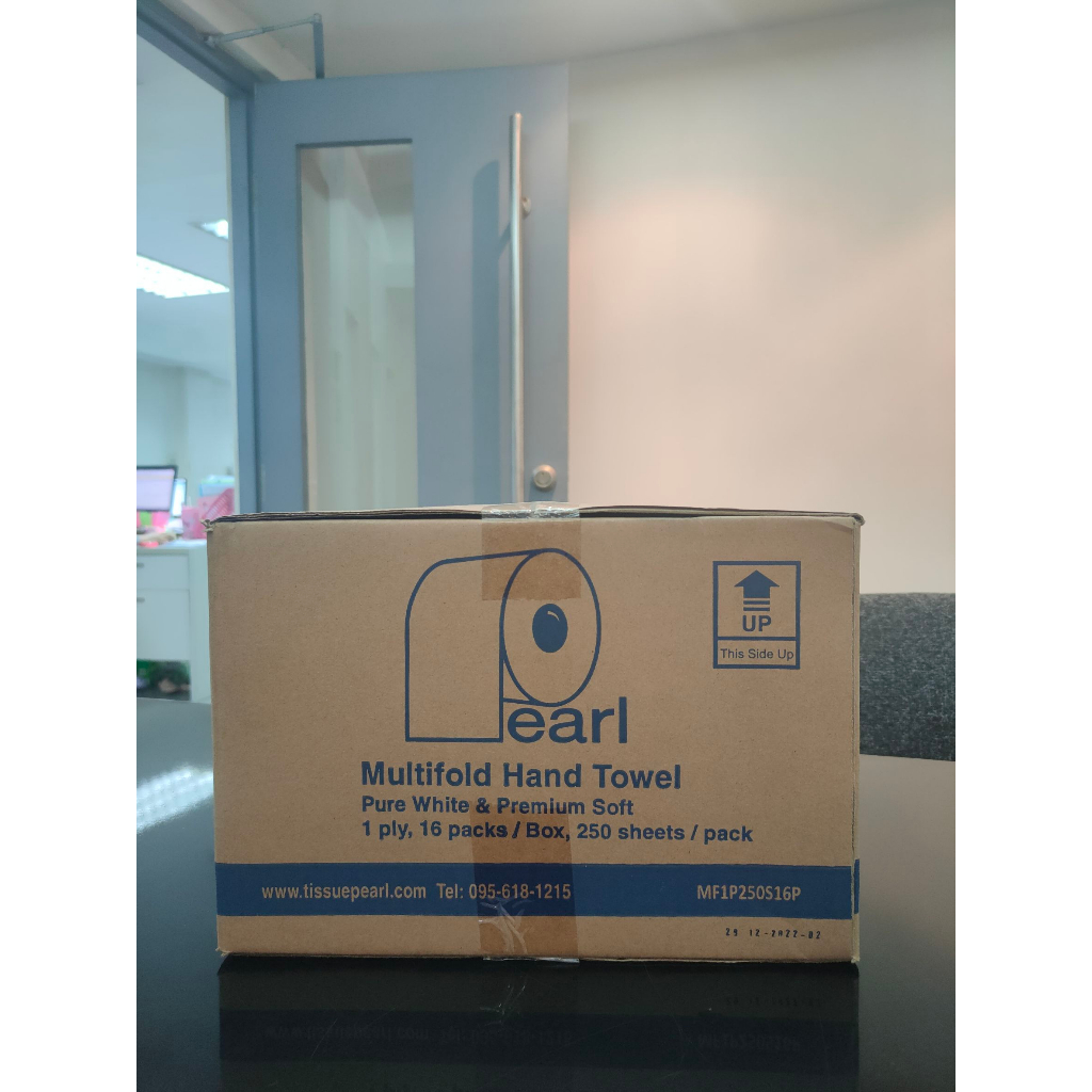 *ยกลัง* Pearl ทิชชู่ ทิชชู่เช็ดมือ กระดาษเช็ดมือ กระดาษเช็ดมือแบบแผ่น เนื้อบริสุทธิ์ 100% หนา 2 ชั้น ราคา ถูกที่สุด ดีลบีเคเค แกลเลอรีภาพที่ 8