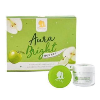 Aura Bright  ออร่าไบร์ท ครีมแอปเปิ้ลเขียว บำรุงผิวหน้า ใน 1เซต ได้ครีม 2 กระปุก  • ลดการอักเสบของสิว  • ผิวกระจ่างใส