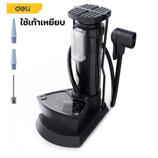 ที่สูบลมจักรยาน ที่สูบลมรถมอเตอร์ไซค์ Air pump ที่สูบลม ที่สูบลมแบบเหยียบ แถมหัวสูบลม ใช้เท้าเหยียบ manzoku