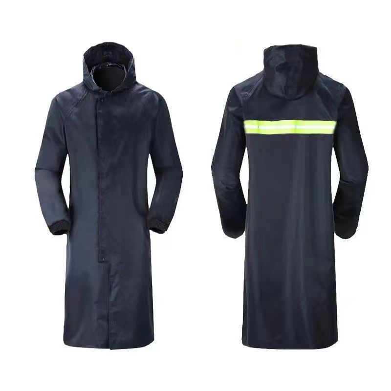 ELIYAเสื้อกันฝน มีฮู้น แขนยาว มีแถบสะท้อนแสง เสื้อกันฝนสำหรับขี่มอเตอร์ไซค์ แบบหนา สินค้าพร้อมจัดส่ง