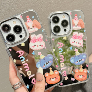 ❤️จัดส่งทันที❤️เคสไอโฟน11/12/13/14 Pro max กระจกเงา Animal Cute Mirror Case For iPhone 11,12,13,12PM,13PM,14PM