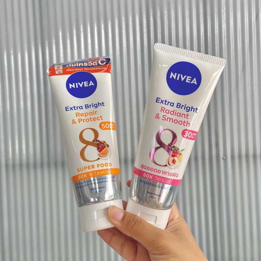 Nivea Extra Bright Repair&Protect/Radiant&Smooth 180ml.นีเวีย เอ็กซ์ตร้า ไบรท์ โลชั่นนีเวีย