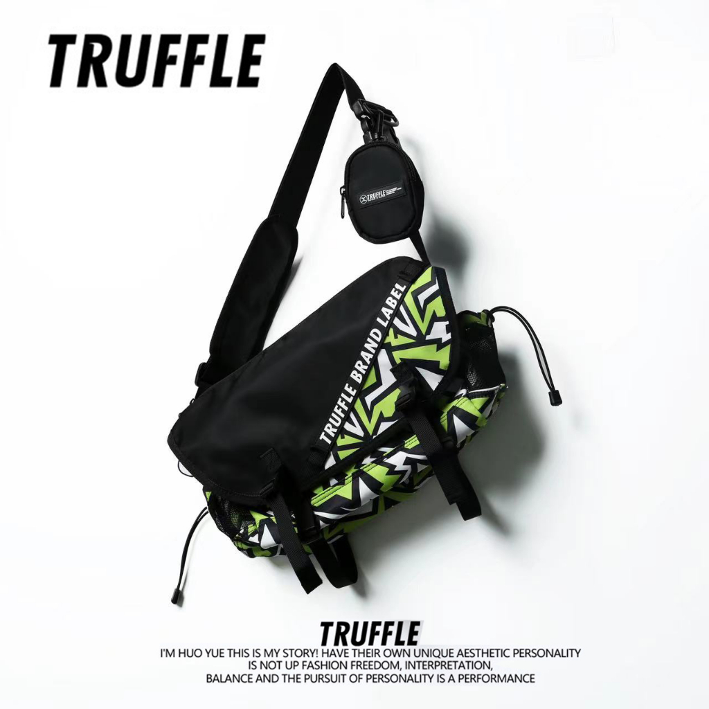 Truffle Shoulder Bag 2023 series "Green Line" กระเป๋าสำหรับ Macbook, iPad, Steam Desk, Nintendo Switch, Galaxy tabs